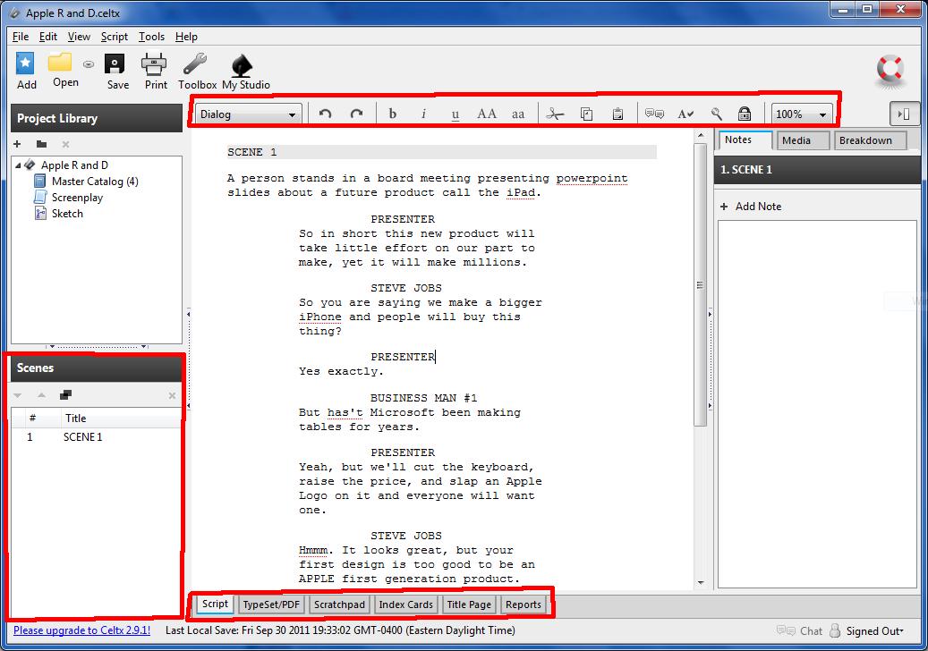 AquaMorph Productions» How to Write a Script with Celtx